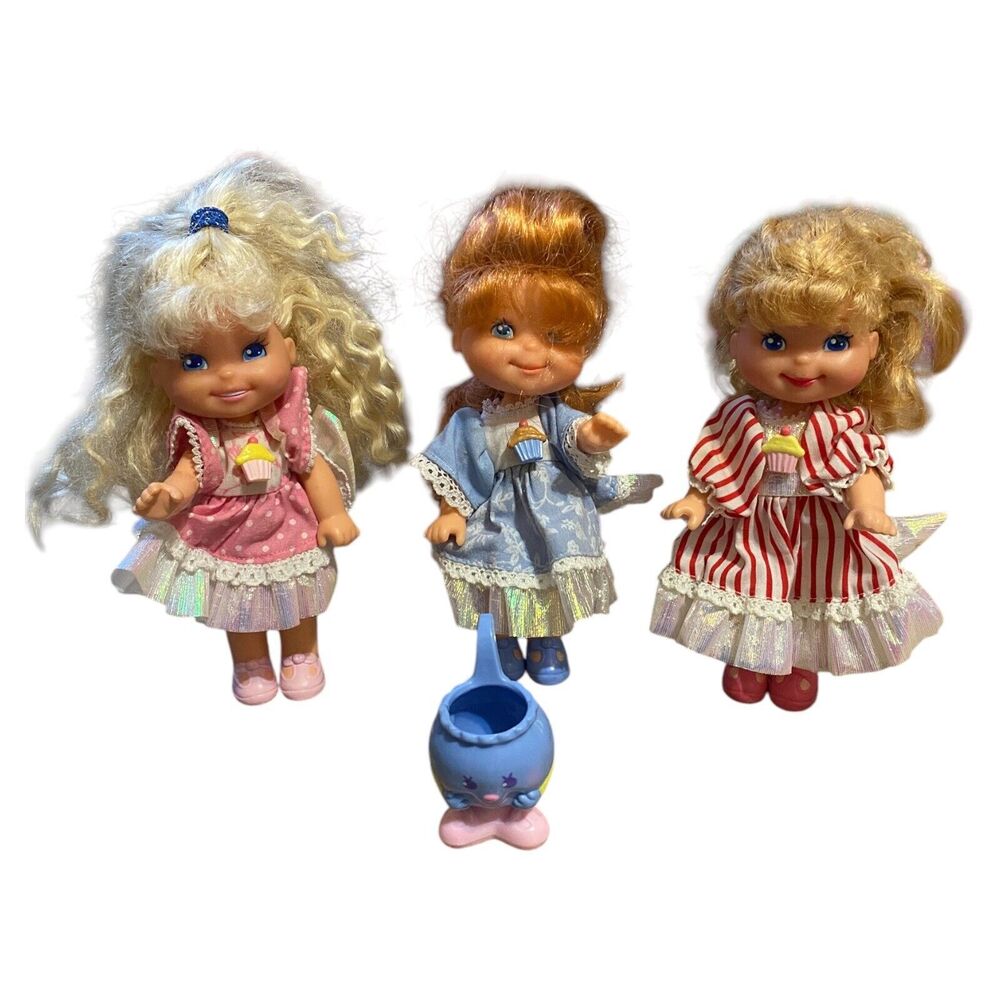 Vintage Mattel Cherry Merry Muffin Lot Of 3 Dolls 1988 Betty Berry & Accessory